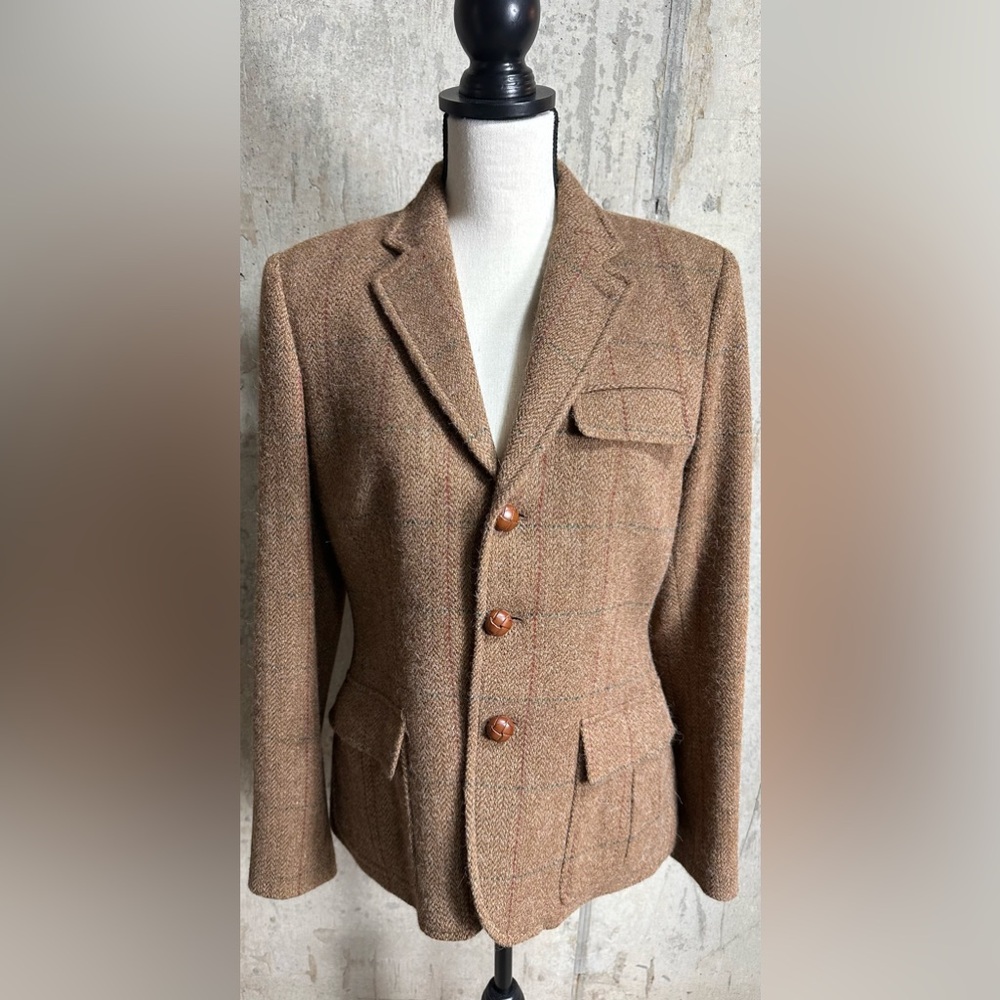 Ralph Lauren herringbone/windowpane wool jacket Size 12